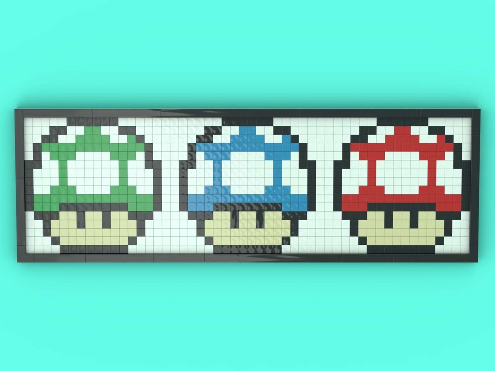 Lego Mario's Mushroom Mosaic