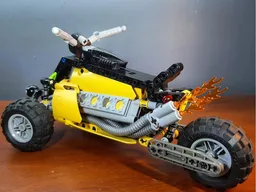 Three wheels v10 engine