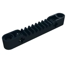 Technic Gear Rack 1 x 7 with Axle and Pin Holes / Black