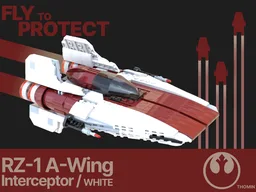 RZ-1 A-Wing Interceptor / WHITE