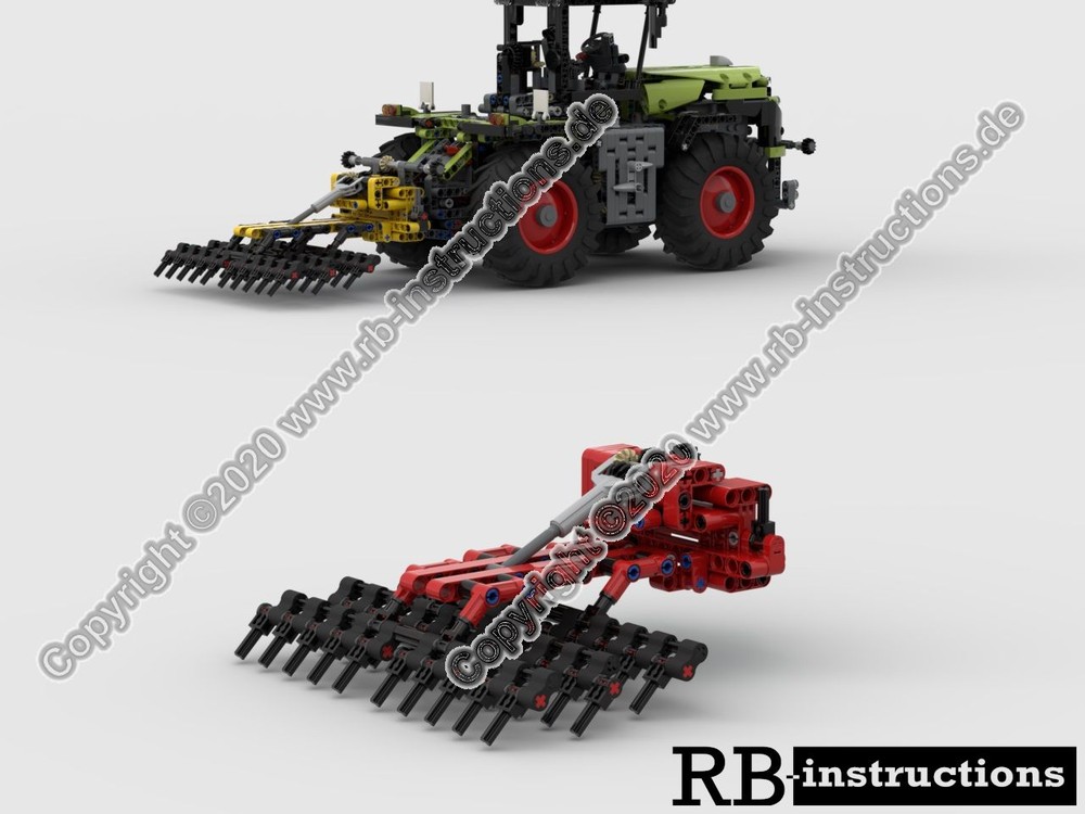 Lego Harrow / Meadow harrow for Claas Xerion 5000 or Fastrac (Striegel/Wiesenstriegel)