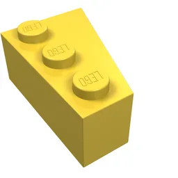 Brick Wedged, Angled 3 x 2 Left / Yellow