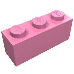 Brick 1 x 3 / Medium Dark Pink