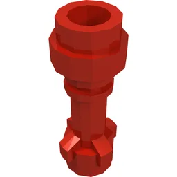 Weapon Lightsaber Hilt with Bottom Ring / Red