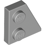 Lego Wedge Plate 2 x 2 Right / Light Bluish Gray