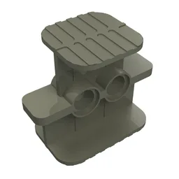 Rubber Band / Belt Holder 2 x 4 x 2 1/3 / Dark Gray