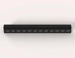 Black 1x12 minifig modular display [Upper layer]