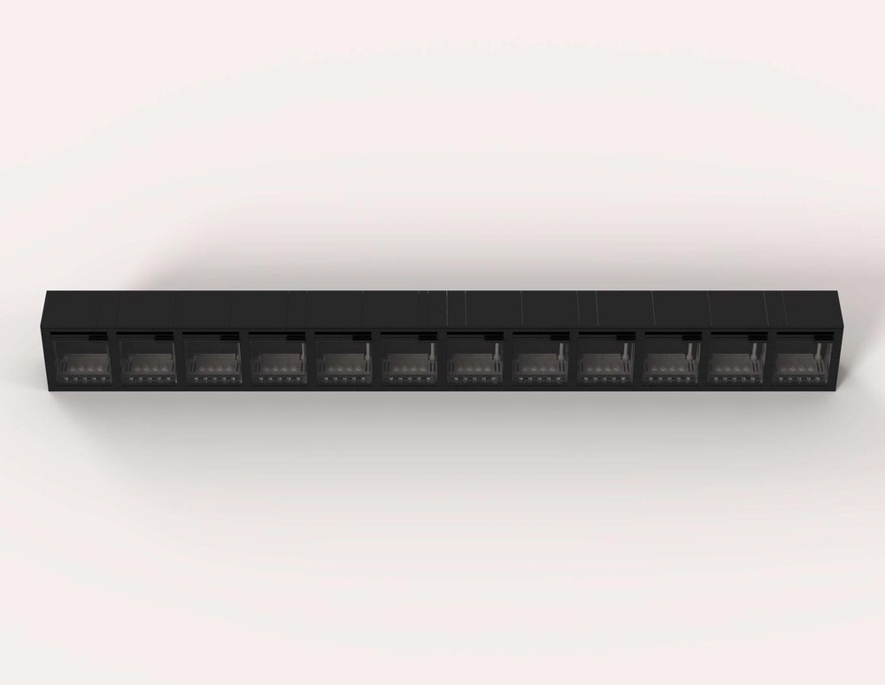 Lego Black 1x12 minifig modular display [Upper layer]