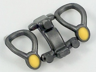 Lego Mini Doll, Necklace Amulet with Molded Yellow Stone Pattern, 2 on Sprue