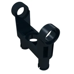 Technic Pin Connector Toggle Joint Smooth Double with 2 Pins / Black