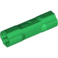 Technic Driving Ring Connector Smooth [2 rounded and 2 flat side walls] / Green