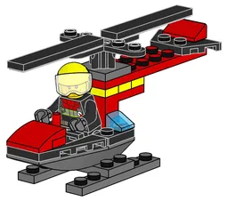 Firefighter with Helicopter