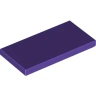 Tile 2 x 4 with Groove / Dark Purple