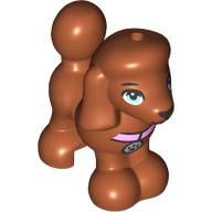 Lego Animal, Dog, Poodle with Bright Pink Collar print