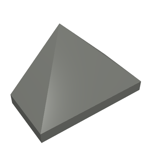 Lego Brick Sloped 45° 2 x 1 Triple Smooth / Dark Bluish Gray