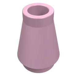 Cone 1 x 1 [No Top Groove] / Bright Pink