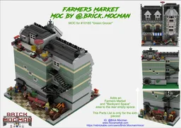 Farmers Market - Backyard MOC for set #10185 "Green Grocer"