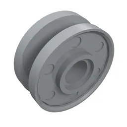 Wheel 18 x 8 with Fake Bolts and Shallow Spokes / Light Bluish Gray