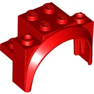 Wheel Arch, Mudguard 4 x 2 1/2 x 2 1/3 / Red