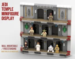 Jedi Temple Minifigure Display - Wall Mountable - Senate Style