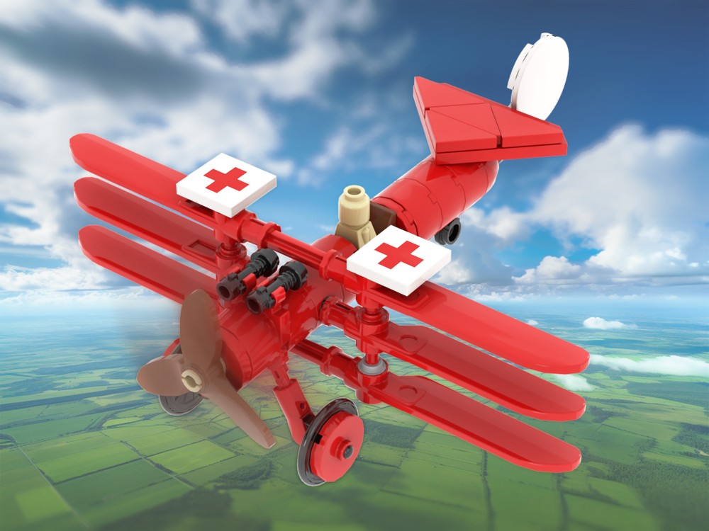 Lego Red Baron - made from Technic rotor wings