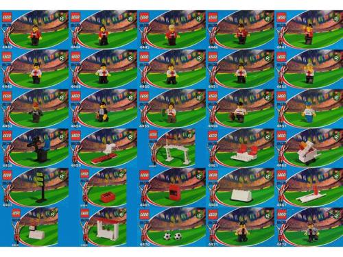 Lego Japanese Coca-Cola Soccer collection sets 4443 thru 4472