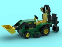 John Deere 1025R tractor with backhoe
