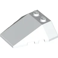 Brick Wedged, Sloped 4 x 4 Triple, Stud Notches / White