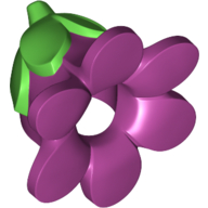 Lego Costume / Mask, Flower with Bright Green Stem / Magenta