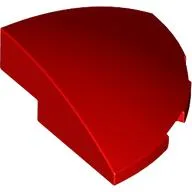 Brick Round Corner, Curved 3 x 3 x 1 Quarter Circle / Red
