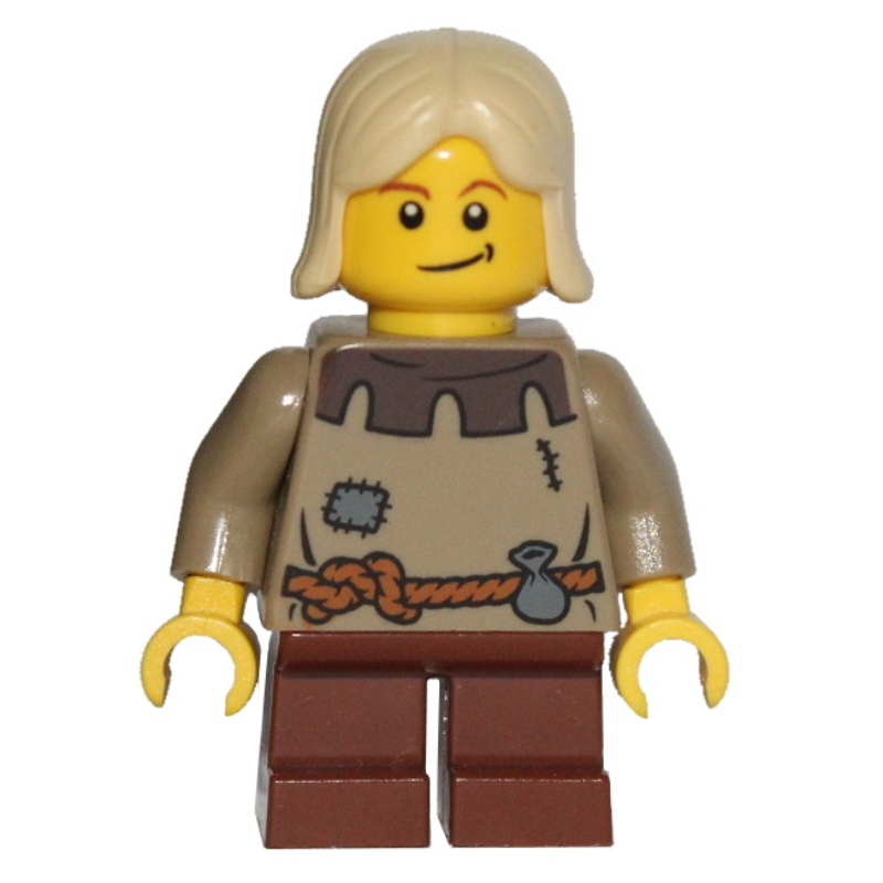 Lego Peasant (Fantasy Era) - Tan Hair