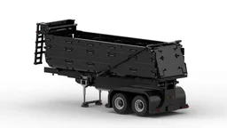 Black dump trailer