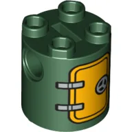 Brick Round 2 x 2 x 2 Robot Body with Hatch and Handle Print