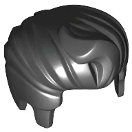 Hair Swept Back with Forelock / Black