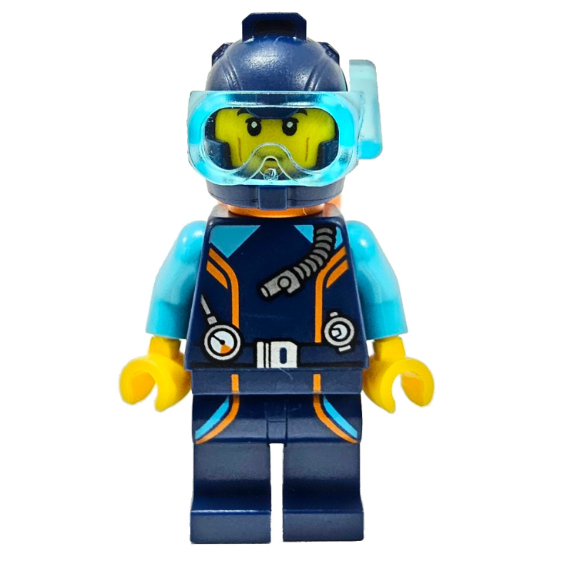 Lego Ocean Explorer Diver, Man, Dark Blue Wetsuit and Helmet