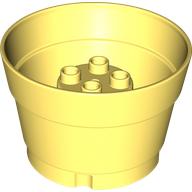 Lego Duplo Flower Pot 6 x 6 x 3 / Bright Light Yellow