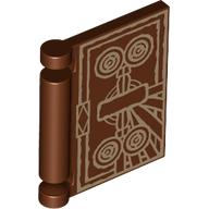 Lego Book Cover with Dark Tan Darkhold print / Reddish Brown