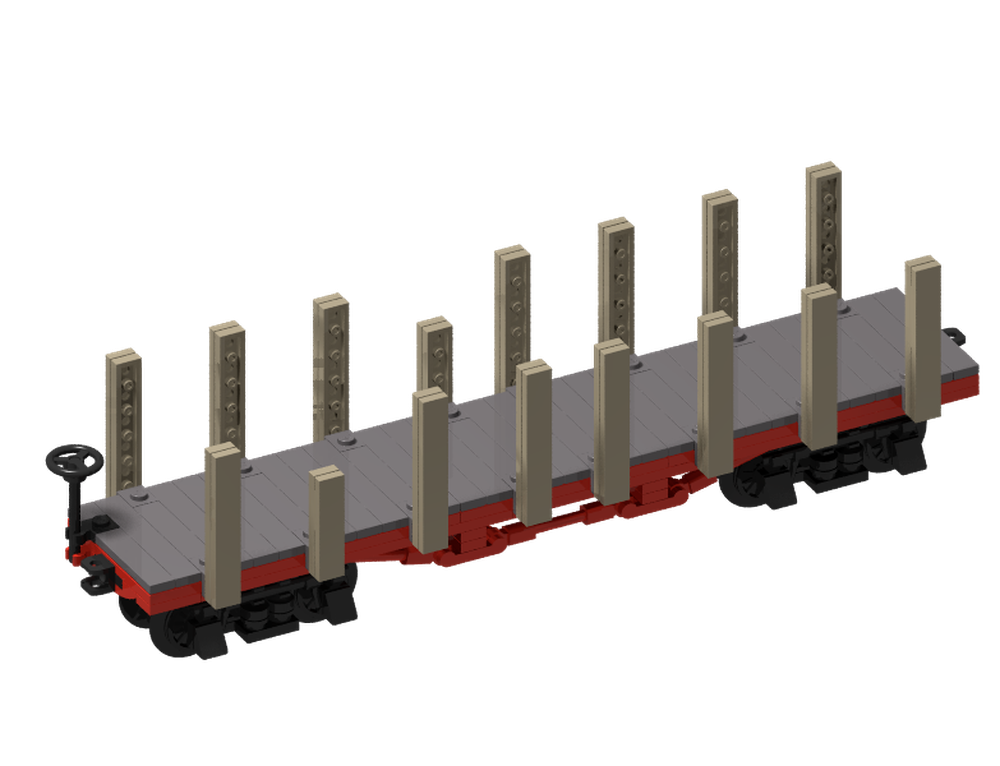 Lego D&RGW Narrow Gauge Flatcar (Stakes)