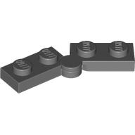 Lego Hinge Plate 1 x 4 Swivel Top / Base - Hollow Clip [Complete Assembly] / Dark Bluish Gray
