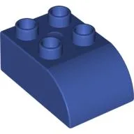 Duplo Brick 2 x 3 with Curved Top / Violet
