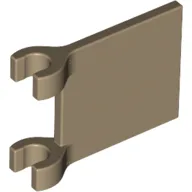 Flag 2 x 2 Square, Flat Clip Edge [Thick Clips] / Dark Tan
