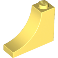 Lego Brick Curved 1 x 3 x 2 Inverted [Inside Bow] / Bright Light Yellow