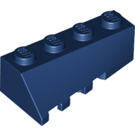 Lego Brick Wedged, Sloped 45° 4 x 2 Right / Dark Blue