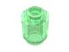 Brick Round 1 x 1 Open Stud / Trans-Green