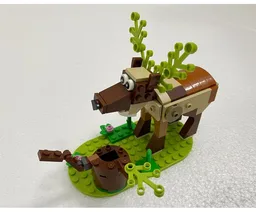 Deer with Tree Stump
