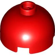 Brick Round 2 x 2 Dome Top, Vented Stud / Red