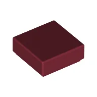 Tile 1 x 1 with Groove / Dark Red
