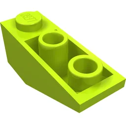 Brick Sloped Inverted 34° 3 x 1 without Internal Stopper / Lime