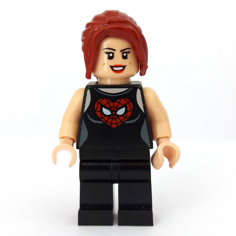 Lego Mary Jane with Heart Spider-man Logo on Shirt