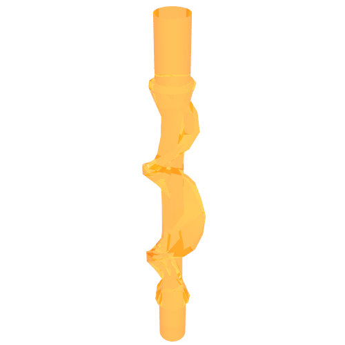 Lego Wave / Power Burst / Flame, Bolt Spiral with Bar Ends / Trans-Orange
